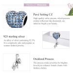 S925 Sterling Silber Herz Ballon Bär Anhänger DIY Armband Halskette Zubehör – Bild 4