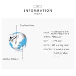 S925 Sterling Silber Welt Reise Perlen DIY Armband Halskette Zubehör – Bild 3