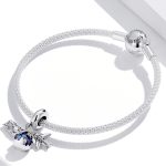 S925 Sterling Silber blau Zirkon Flugzeugkamera Anhänger DIY Armband Halskette Zubehör – Bild 6