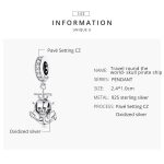 S925 Sterling Silber Piratenschädel Schiff Anhänger DIY Armband Halskette Zubehör – Bild 3