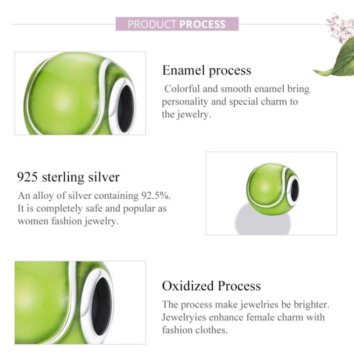 S925 Sterling Silber Grün Tennis Perlen DIY Armband Halskette Zubehör – Bild 4