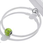 S925 Sterling Silber Grün Tennis Perlen DIY Armband Halskette Zubehör – Bild 6