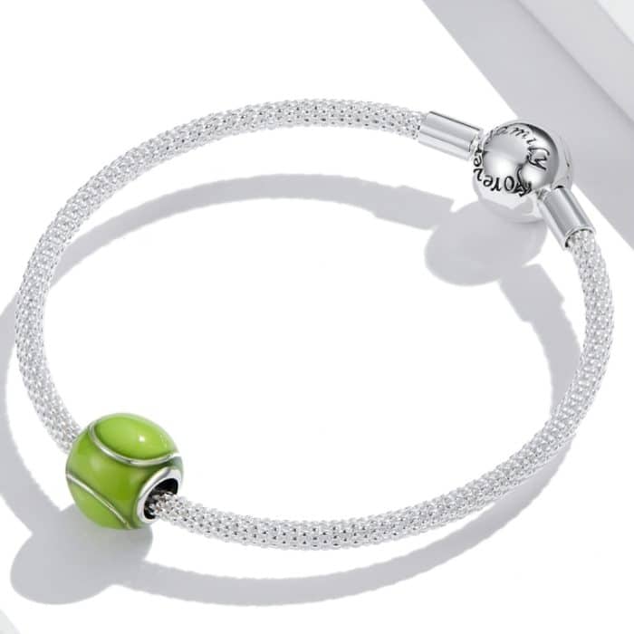 S925 Sterling Silber Grün Tennis Perlen DIY Armband Halskette Zubehör – Bild 6