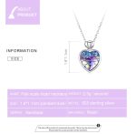 S925 Sterling Silber Fisch Skala Herz Frauen Nacklace Schmuck – Bild 4