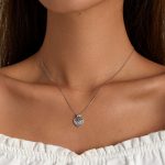 S925 Sterling Silber Fisch Skala Herz Frauen Nacklace Schmuck – Bild 6