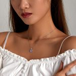 S925 Sterling Silber Fisch Skala Herz Frauen Nacklace Schmuck – Bild 7