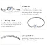 S925 Sterling Silber Herz Mondstein Armband Damen Schmuck – Bild 5