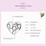 S925 Sterling Silber Herz Puzzle Perlen DIY Armband Halskette Zubehör – Bild 3