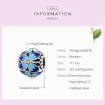 S925 Sterling Silber Vintage Schmetterling Perlen DIY Armband Halskette Zubehör – Bild 3