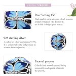 S925 Sterling Silber Vintage Schmetterling Perlen DIY Armband Halskette Zubehör – Bild 4