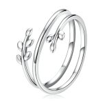 S925 Sterling Silber Multi-Loop-Wicker Frauen öffnen Ring