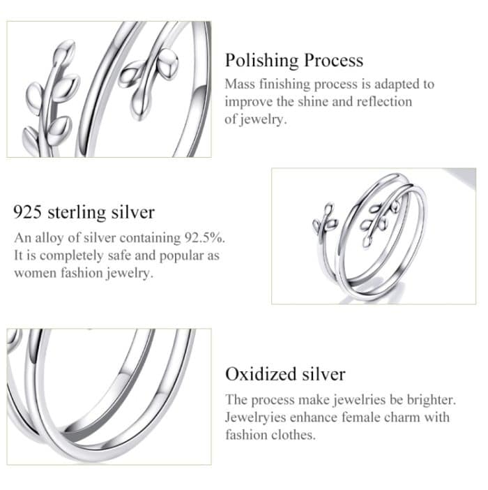 S925 Sterling Silber Multi-Loop-Wicker Frauen öffnen Ring – Bild 6