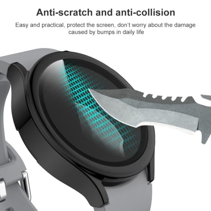 Galvanisiertes PC + integrierte Schutzhülle aus gehärtetem Glas, For Samsung Galaxy Watch4 40mm, For Samsung Galaxy Watch4 44mm – Bild 4