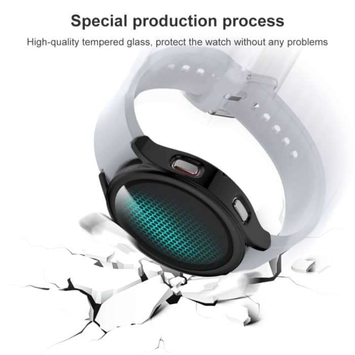 Galvanisiertes PC + integrierte Schutzhülle aus gehärtetem Glas, For Samsung Galaxy Watch4 40mm, For Samsung Galaxy Watch4 44mm – Bild 5