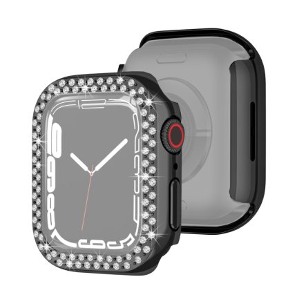 Galvanisierende PC-Doppelreihen-Diamant-Schutzhülle für die Apple Watch-Serie, 7 41mm, 7 45mm