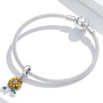 S925 Sterling Silber Sonnenblume Anhänger DIY Armband Halskette Zubehör – Bild 5