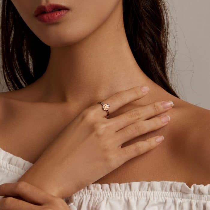 S925 Sterling Silber Orange Marienkäfer Frauen Offene Ring – Bild 8