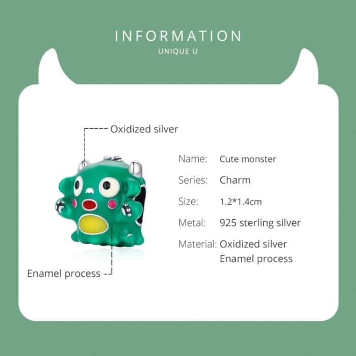 S925 Sterling Silber Nette Monsterperlen DIY Armband Halskette Zubehör – Bild 3