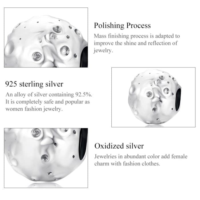 S925 Sterling Silber Mond Perlen DIY Armband Halskette Zubehör – Bild 4