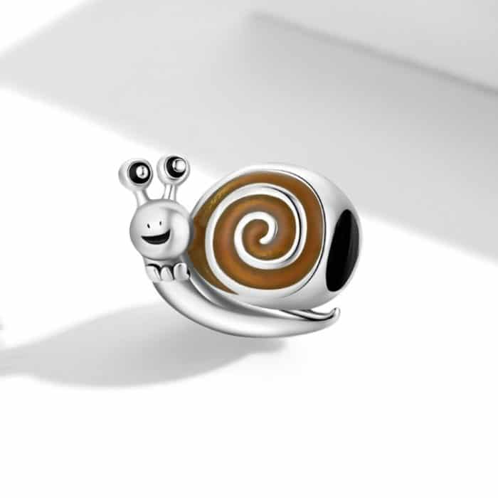 S925 Sterling Silber Mr. Snail Perlen DIY Armband Halskette Zubehör – Bild 2