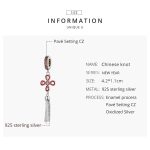 S925 Sterling Silber Chinesischen Knoten Anhänger DIY Armband Halskette Zubehör – Bild 3