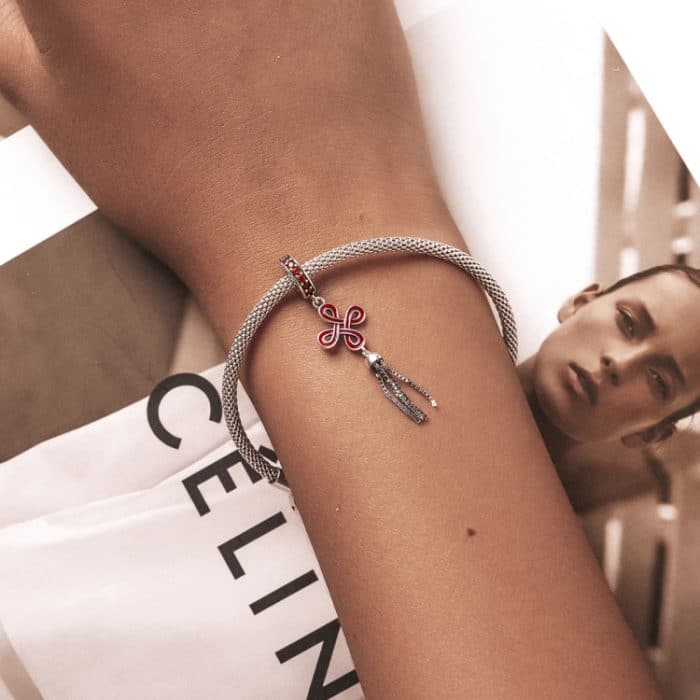 S925 Sterling Silber Chinesischen Knoten Anhänger DIY Armband Halskette Zubehör – Bild 7