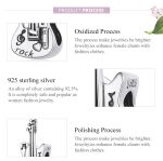 S925 Sterling Silber Retro Bässe Bässe DIY Armband Halskette Zubehör – Bild 4