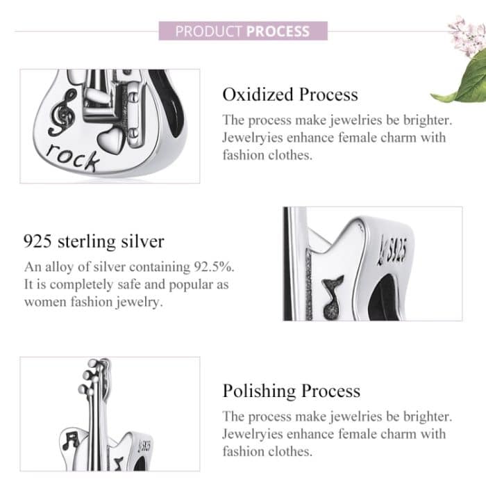 S925 Sterling Silber Retro Bässe Bässe DIY Armband Halskette Zubehör – Bild 4