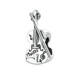 S925 Sterling Silber Retro Violine Perlen DIY Armband Halskette Zubehör