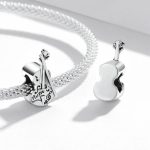S925 Sterling Silber Retro Violine Perlen DIY Armband Halskette Zubehör – Bild 5