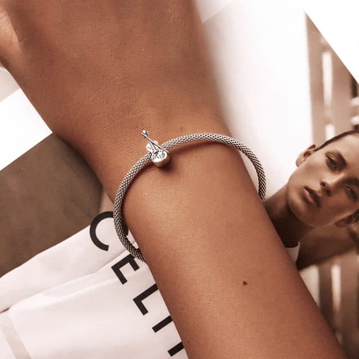 S925 Sterling Silber Retro Violine Perlen DIY Armband Halskette Zubehör – Bild 7