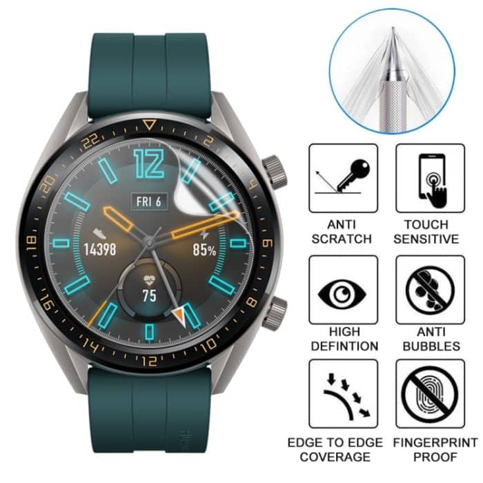 50 Stück weiche Hydrogel-Film-Displayschutzfolie für Uhren, For Huawei Watch GT 2 42mm, For Huawei Watch GT 2e, For Huawei Watch GT 2 Pro, For Huawei Watch 3, For Huawei Watch 3 Pro, For Huawei Watch GT / Fit / Fit 2, For Huawei Watch GT Active... – Bild 3