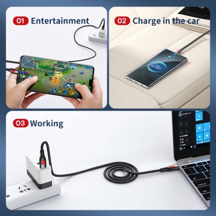 REMAX RC-195 Lesu Series PD 65W USB-C / Typ-C auf USB-C / Typ-C Schnelllade-Datenkabel, Kabellänge: 1 m – Bild 8