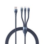 REMAX RC-199th Whirly Series 5A USB auf USB-C / Typ-C + 8 Pin + Micro USB Schnelllade-Datenkabel, Kabellänge: 1,2 m