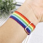 Verstellbares, gestreiftes, gewebtes Nylon-Uhrenarmband + Uhrengehäuse-Set für die Apple Watch-Serie, 7 41mm/6&SE&5&4 40mm/3&2&1 38mm, 7 45mm/6&SE&5&4 44mm/3&2&1 42mm – Bild 7