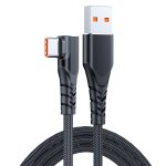 6A 66W USB auf USB-C / Typ-C Ellenbogen-Handy-Spiel-Schnelldatenkabel