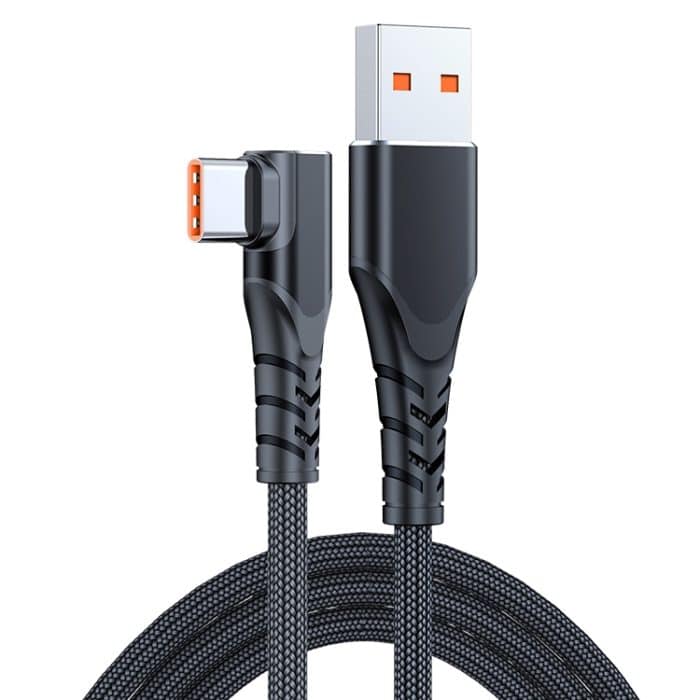 6A 66W USB auf USB-C / Typ-C Ellenbogen-Handy-Spiel-Schnelldatenkabel – Bild 1