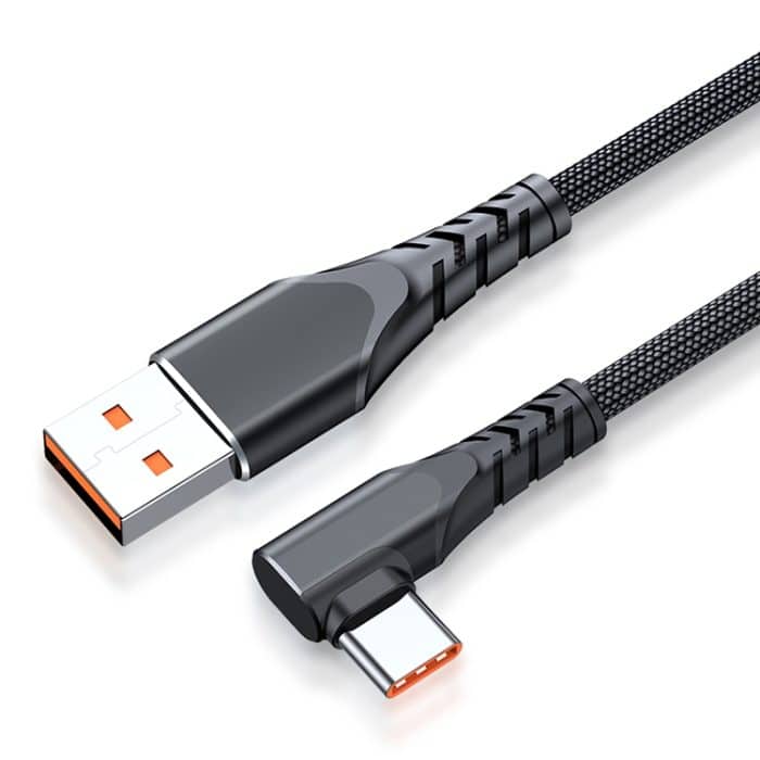 6A 66W USB auf USB-C / Typ-C Ellenbogen-Handy-Spiel-Schnelldatenkabel – Bild 7