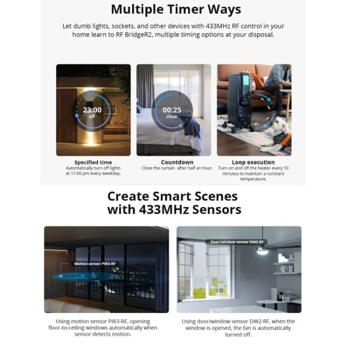 Sonoff RF Bridge R2 433 MHz zu WLAN Smart Home Security Fernschalter – Bild 6