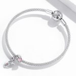 S925 Sterling Silber Heart Lock Anhänger DIY Armband Halskette Zubehör – Bild 6