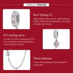 S925 Sterling Silber Herz Zirkon Sicherheitskette DIY Armband Halskette Zubehör – Bild 4