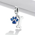 S925 Sterling Silber Hund Paw Bone Anhänger DIY Armband Halskette Zubehör – Bild 2