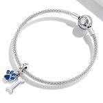 S925 Sterling Silber Hund Paw Bone Anhänger DIY Armband Halskette Zubehör – Bild 6