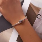 S925 Sterling Silber Retro Blume Textur Herz Perlen DIY Armband Halskette Zubehör – Bild 7