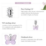 S925 Sterling Silber Glasierte Schmetterling Anhänger DIY Armband Halskette Zubehör – Bild 3