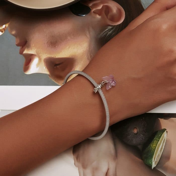 S925 Sterling Silber Glasierte Schmetterling Anhänger DIY Armband Halskette Zubehör – Bild 6