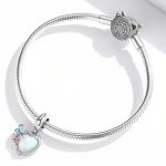 S925 Sterling Silber Schmetterling Herz Bunte Opal Anhänger DIY Armband Halskette Zubehör – Bild 5