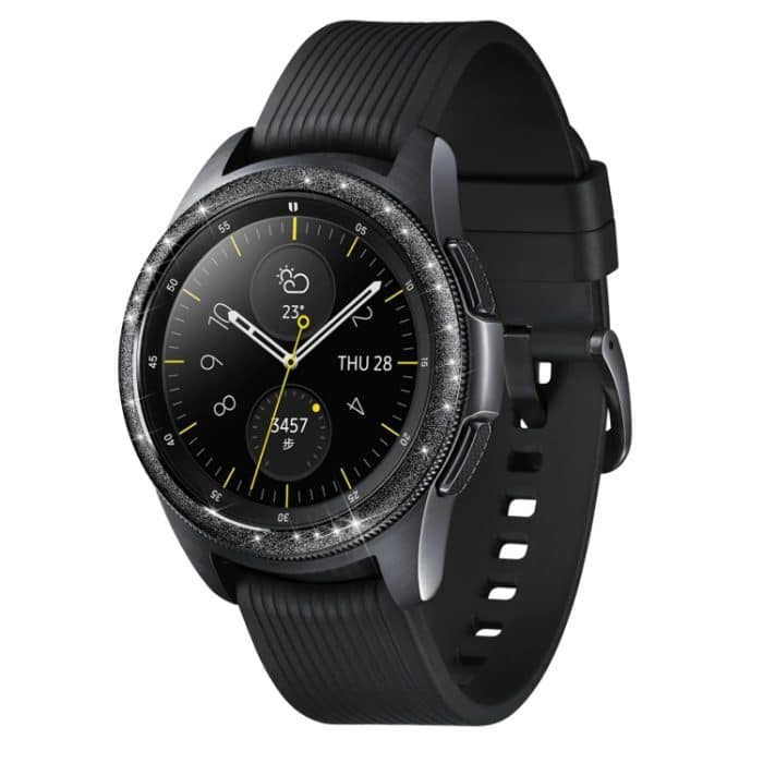 Lünettenring aus Edelstahl mit Glitzerpulver, For Samsung Galaxy Watch 42mm – Bild 2