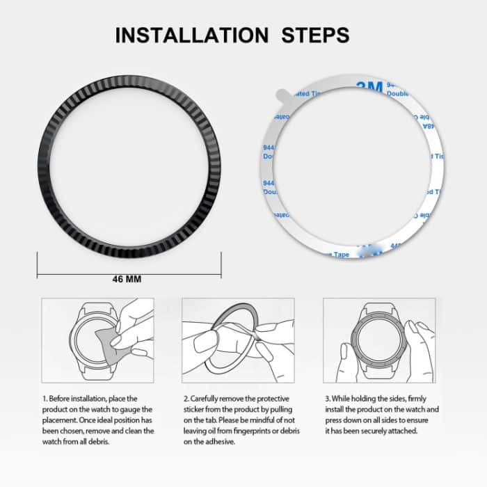 Bachblüten-Lünettenring aus Edelstahl, For Samsung Galaxy Watch 46mm – Bild 4