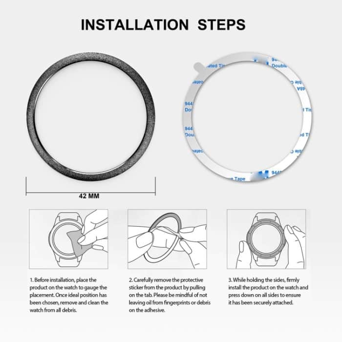 Lünettenring aus Edelstahl mit Glitzerpulver, For Samsung Galaxy Watch 46mm – Bild 4